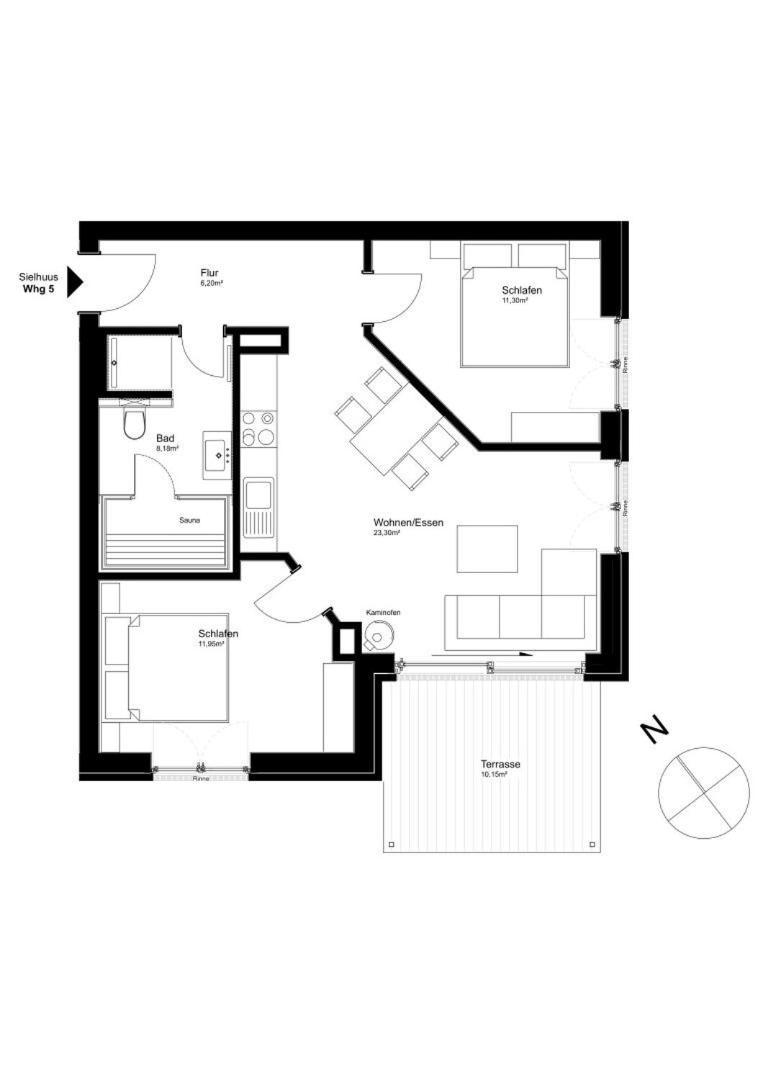 Sielhuus 5, Ferienwohnung Mit Sauna In Fedderwardersiel Butjadingen Ngoại thất bức ảnh